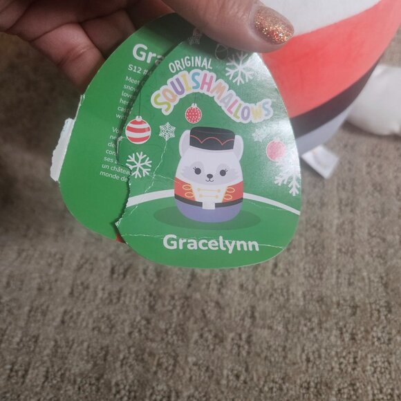 NWT Squishmallow 12" GRACELYNN Winter Fox Nutcracker Outfit Medium Plush Holiday - Picture 10 of 11